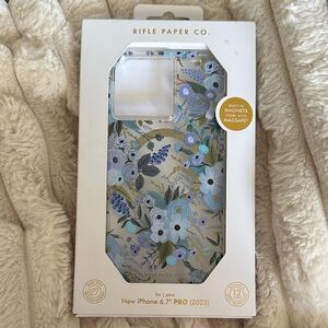New Rifle Paper Co. iPhone 15 Pro Max MagSafe Garden Party Blue Floral PhoneCase